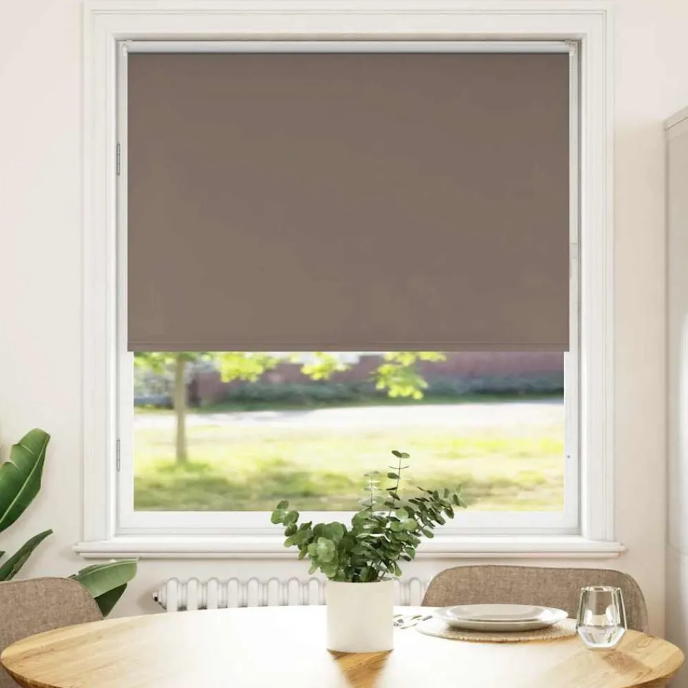 Woon- & Tuinaccessoires*vidaXL Rolgordijn verduisterend koffie 115x130 cm stofbreedte 110,7 cm Koffiebruin