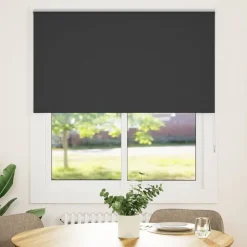 Woon- & Tuinaccessoires*vidaXL Rolgordijn verduisterend 125x130 cm stofbreedte 121,6 cm Zwart