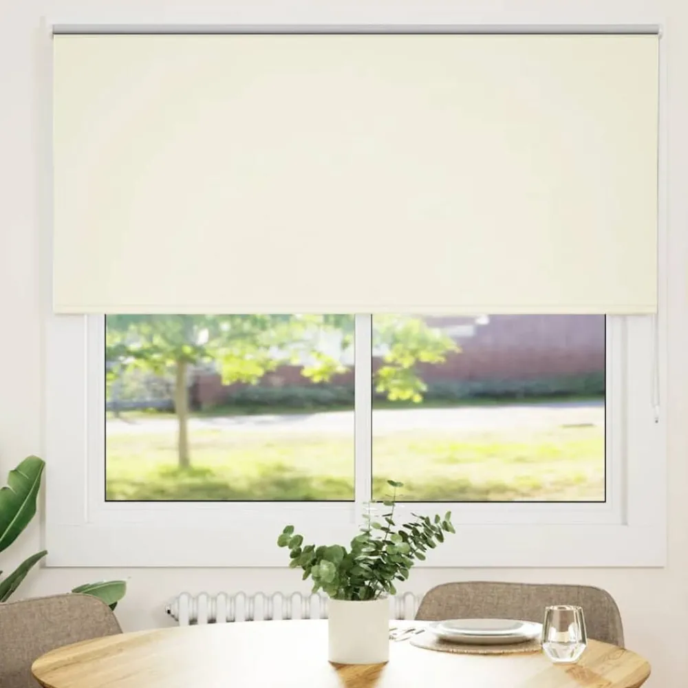 Woon- & Tuinaccessoires*vidaXL Rolgordijn verduisterend 160x130 cm stofbreedte 156,6 cm Gebroken wit