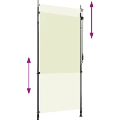 Tuin & Gazon*vidaXL Rolgordijn voor buiten 100x270 cm crème Crème