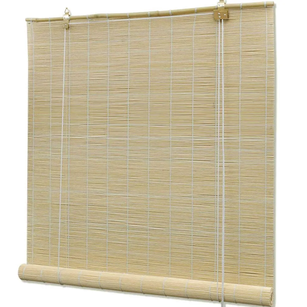 Woon- & Tuinaccessoires*vidaXL Rolgordijn 80x160 cm bamboe natuurlijk Naturel