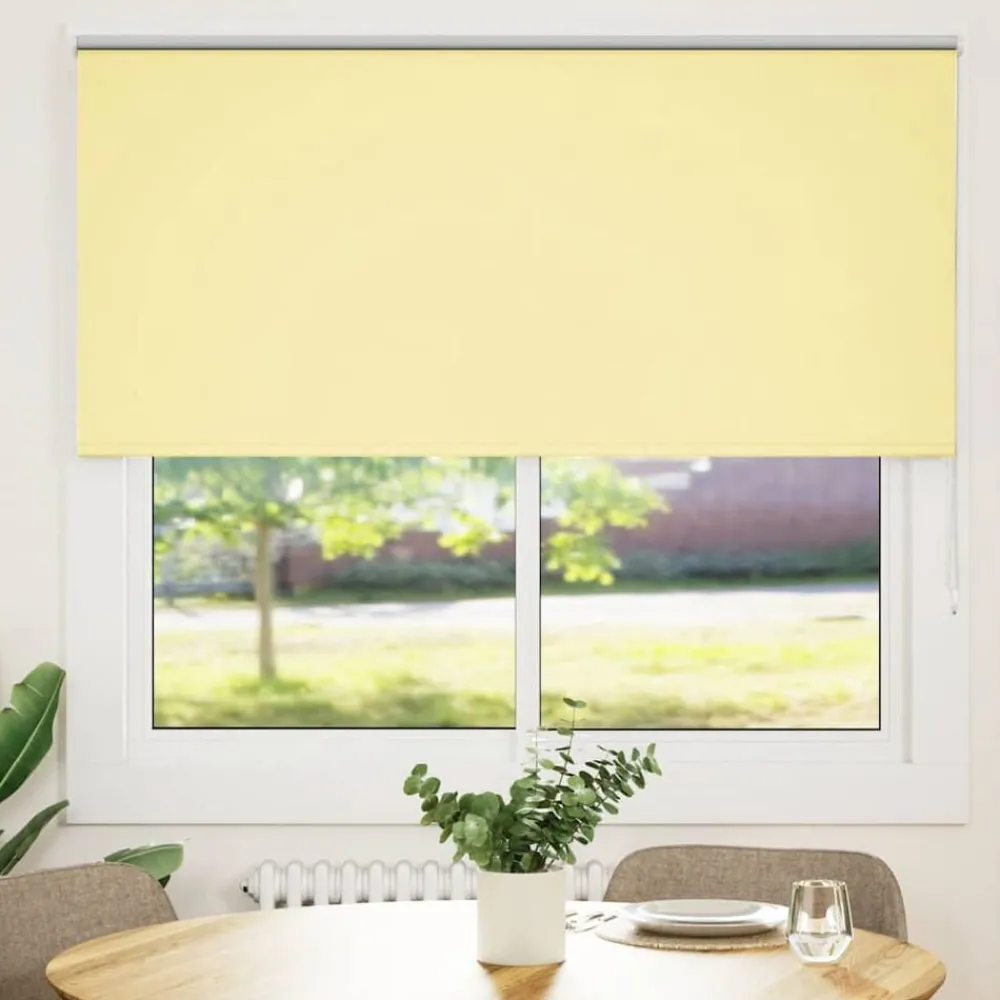 Woon- & Tuinaccessoires*vidaXL Rolgordijn 145x175 cm stofbreedte 141,6 cm verduisterend Geel