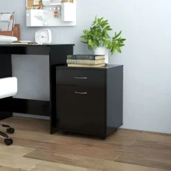 Kasten & Opbergmeubelen*vidaXL Rolkast 45x38x54 cm bewerkt hout Zwart