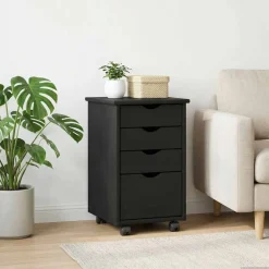 Rolling Kast met wiel 34 x 39 x 56 cm Massief grenenhout><noscript><img width=