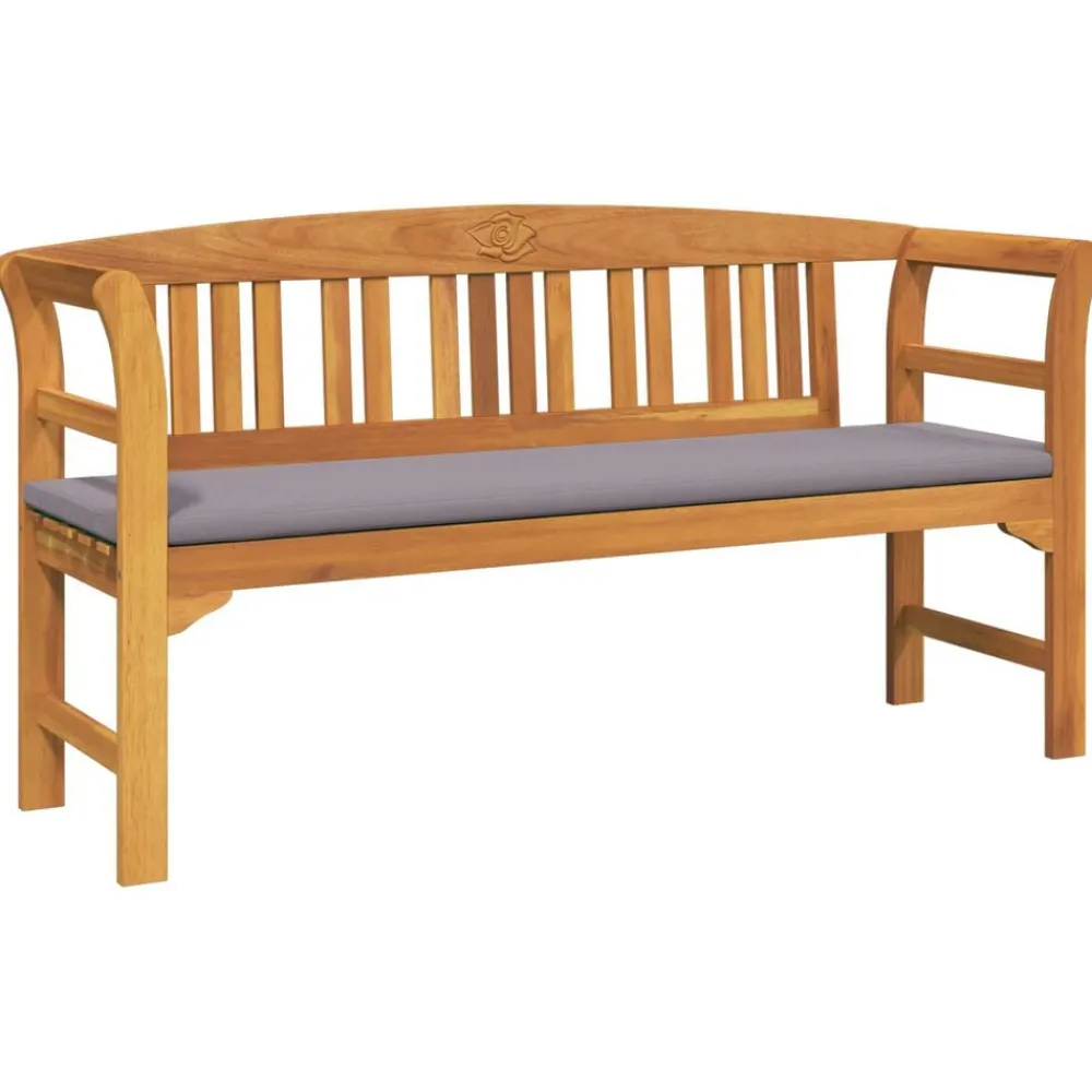 Rozenbank Natuurlijk 157 x 46 x 82,5 cm Massief Acaciahout>vidaXL New