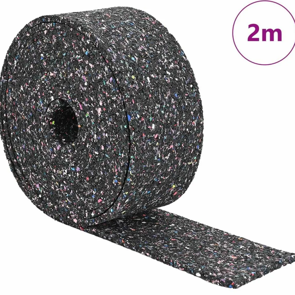 Kantoorartikelen*vidaXL Rubbergranulaatrol Zwart 200 x 5 x 0,3 cm Rubber