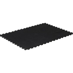 Fitness*vidaXL Rubbertegel 12 mm 90x120 cm zwart