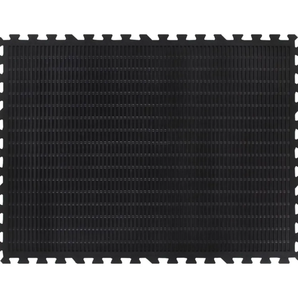 Fitness*vidaXL Rubbertegel 12 mm 90x120 cm zwart