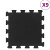 Rubbertegels 9 st 16 mm 30x30 cm zwart>vidaXL