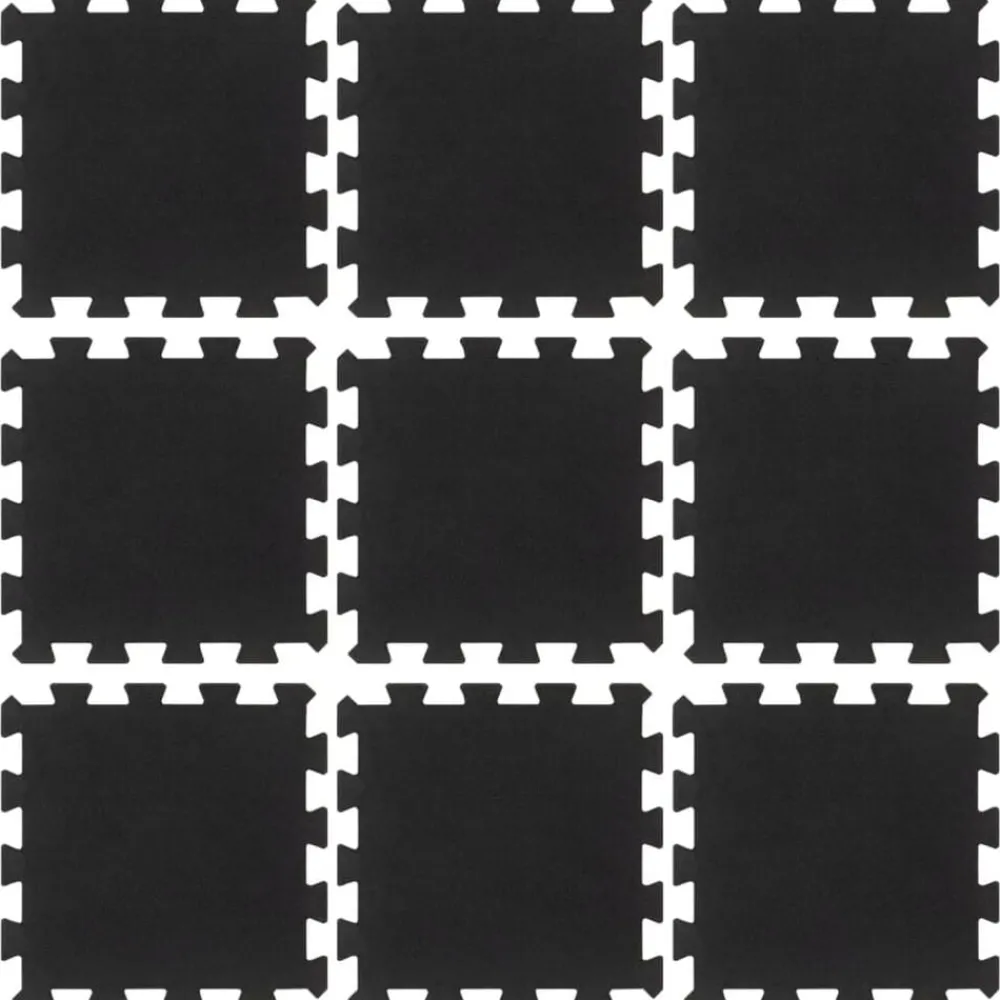Rubbertegels 9 st 16 mm 30x30 cm zwart>vidaXL