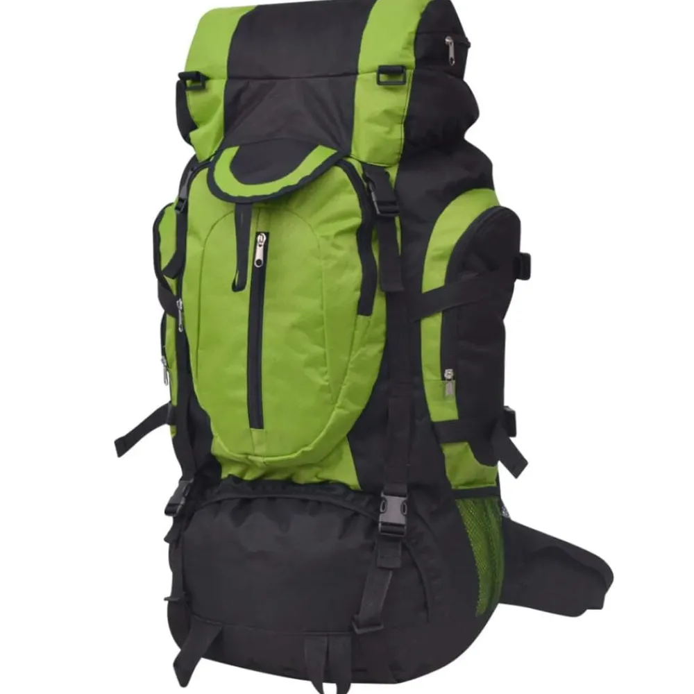 Bagage & Tassen*vidaXL Rugzak hiking XXL 75 L zwart en Groen