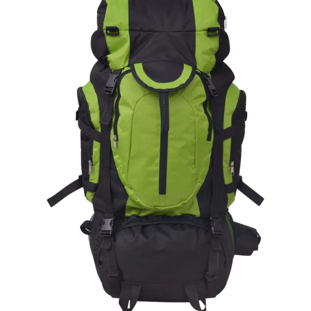 Bagage & Tassen*vidaXL Rugzak hiking XXL 75 L zwart en Groen
