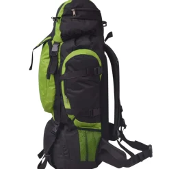 Bagage & Tassen*vidaXL Rugzak hiking XXL 75 L zwart en Groen