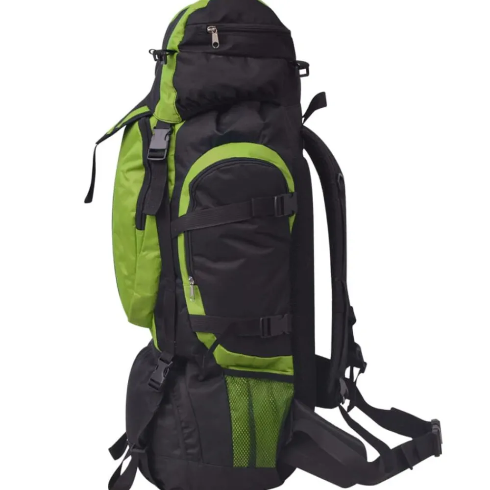 Bagage & Tassen*vidaXL Rugzak hiking XXL 75 L zwart en Groen