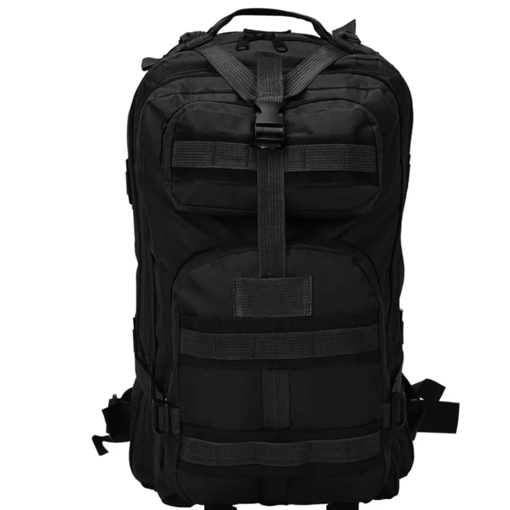 Bagage & Tassen*vidaXL Rugzak legerstijl 50 L Zwart