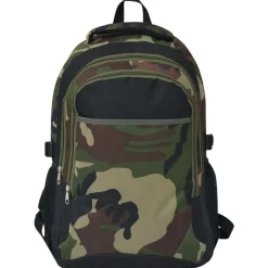 Bagage & Tassen*vidaXL Rugzak voor school 40 L zwart en Camouflage