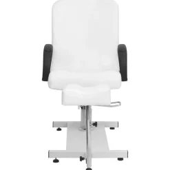 Uiterlijk & Gezondheid*vidaXL Salonstoel met voetenbankje 127x60x98 cm kunstleer wit