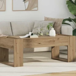 Salontafel Artisan Eiken 110 x 50 x 41 cm Bewerkt hout>vidaXL Best
