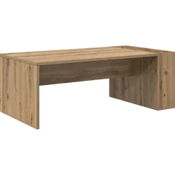 Tafels*vidaXL Salontafel Artisan Eiken 95 x 50 x 34 cm Bewerkt hout artisanaal eikenkleurig