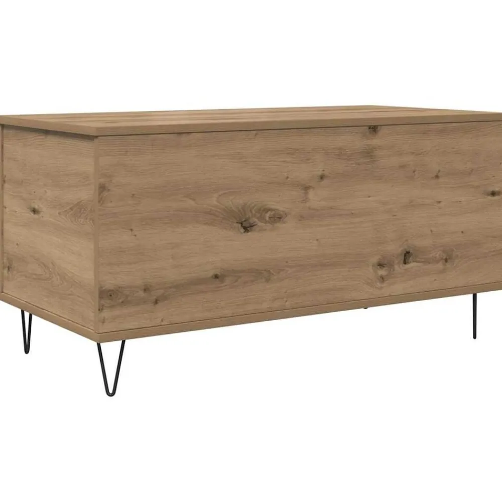 Tafels*vidaXL Salontafel 90 x 44.5 x 45 cm artisanaal eikenkleurig