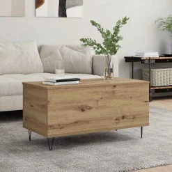 Tafels*vidaXL Salontafel 90 x 44.5 x 45 cm artisanaal eikenkleurig