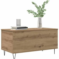 Tafels*vidaXL Salontafel 90 x 44.5 x 45 cm artisanaal eikenkleurig