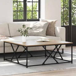 Salontafel Artisan Eiken 100 x 100 x 40 cm Bewerkt hout>vidaXL Clearance