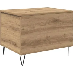 Tafels*vidaXL Salontafel Artisan Eiken 60 x 44,5 x 45 cm Bewerkt hout artisanaal eikenkleurig