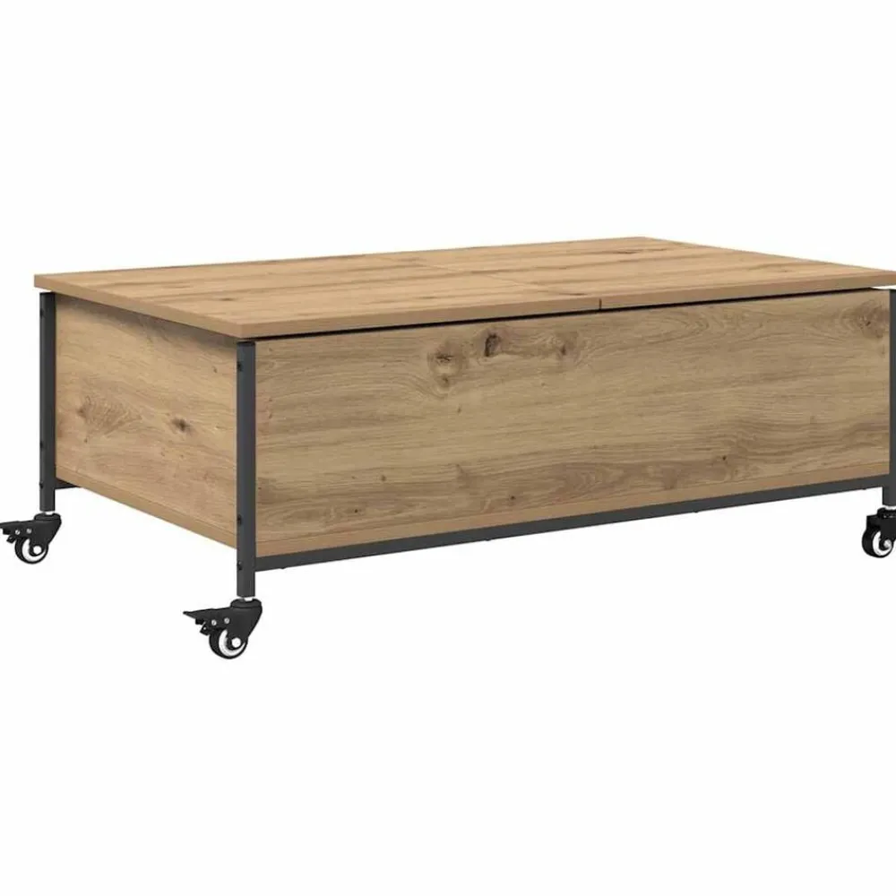 Salontafel Artisan Eiken 91 x 55 x 32 cm Bewerkt hout>vidaXL