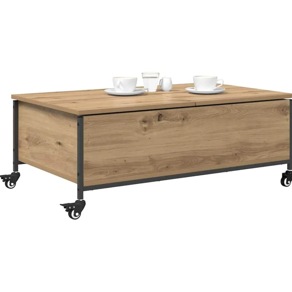 Salontafel Artisan Eiken 91 x 55 x 32 cm Bewerkt hout>vidaXL