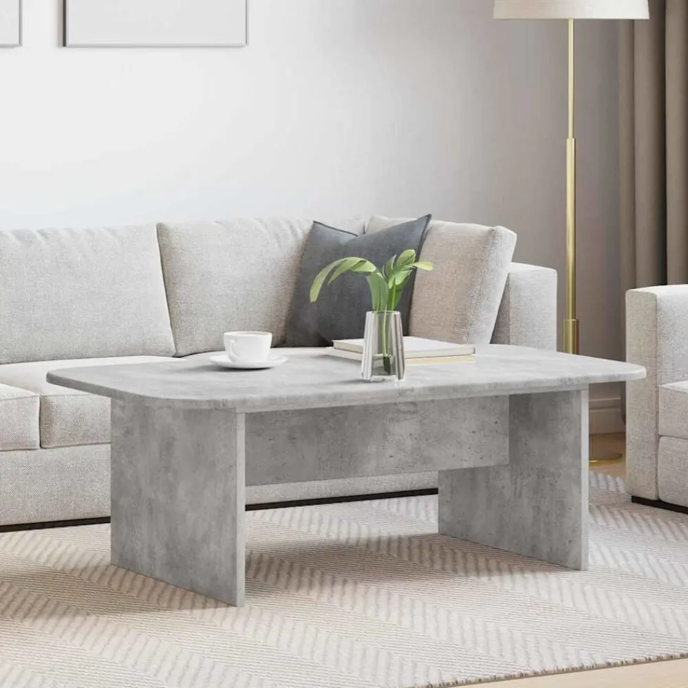 Tafels*vidaXL Salontafel Beton Grijs 93 x 53 x 33 cm Bewerkt hout Betongrijs