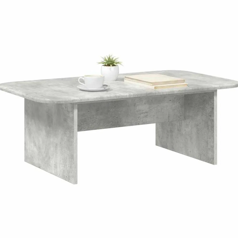 Tafels*vidaXL Salontafel Beton Grijs 93 x 53 x 33 cm Bewerkt hout Betongrijs