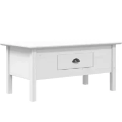 Tafels*vidaXL Salontafel BODO 100x55x46 cm massief grenenhout Wit