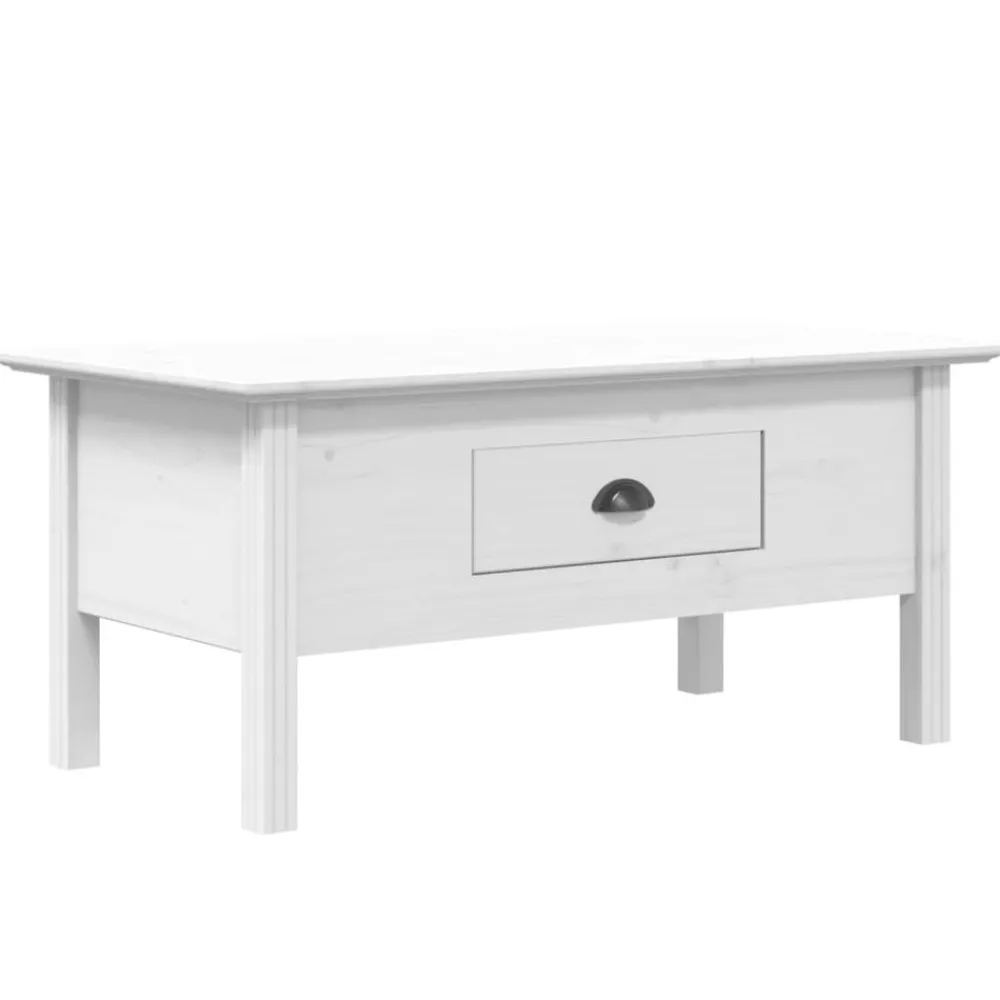 Tafels*vidaXL Salontafel BODO 100x55x46 cm massief grenenhout Wit