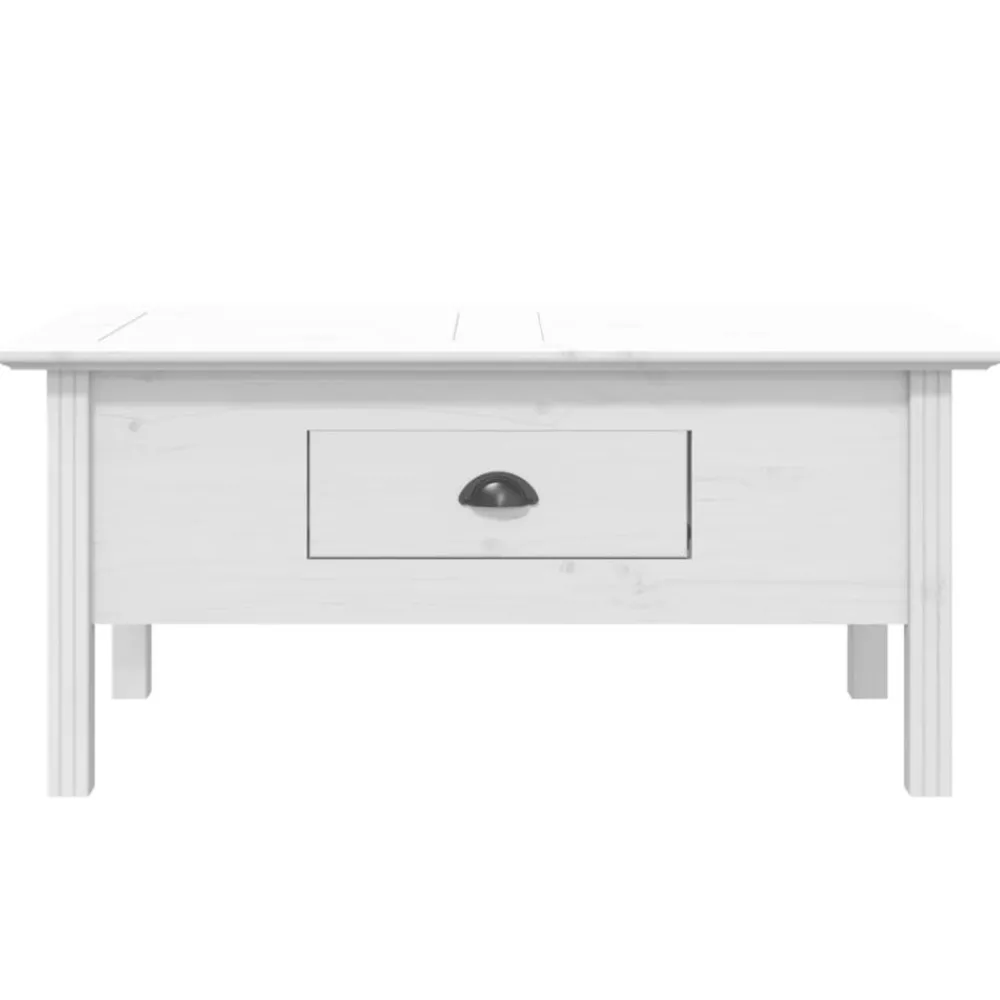 Tafels*vidaXL Salontafel BODO 100x55x46 cm massief grenenhout Wit