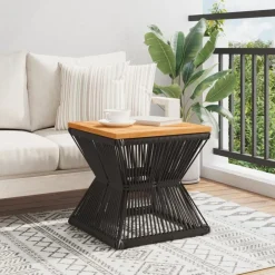 Tuinmeubelen*vidaXL Salontafel met draad 38x38x38 cm massief acaciahout
