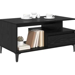 Salontafel met lade 90 x 49 x 45 cm Bewerkt hout><noscript><img width=