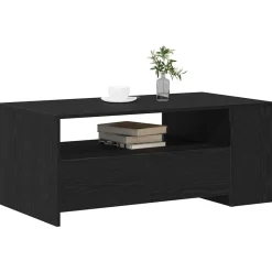 Tafels*vidaXL Salontafel met lade 102 x 55 x 43,5 cm Bewerkt hout Zwart eiken