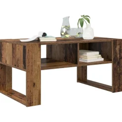 Tafels*vidaXL Salontafel met opslag Oudhout 92 x 53 x 45 cm Bewerkt hout Oud hout