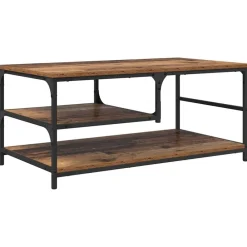 Tafels*vidaXL Salontafel 90 x 49 x 40 cm Bewerkt hout Oud hout
