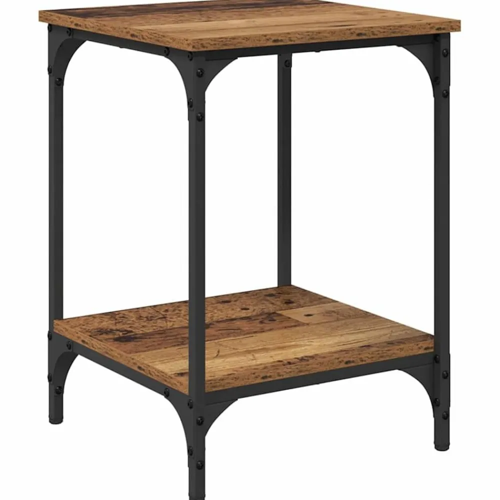 Tafels*vidaXL Salontafel 40 x 40 x 55 cm Bewerkt hout Oud hout
