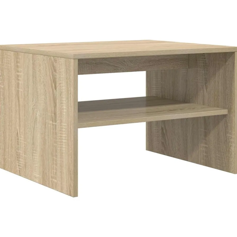 Tafels*vidaXL Salontafel 60 x 50 x 40 cm Bewerkt hout Sonoma eiken