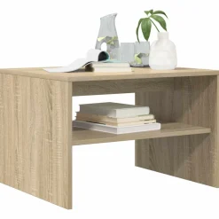 Tafels*vidaXL Salontafel 60 x 50 x 40 cm Bewerkt hout Sonoma eiken