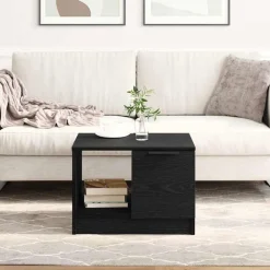 Salontafel with Drawer 50 x 50 x 36 cm Bewerkt hout>vidaXL Sale