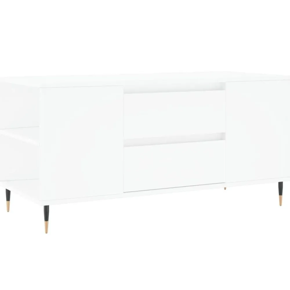Tafels*vidaXL Salontafel 102x44,5x50 cm bewerkt hout Wit