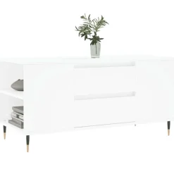 Tafels*vidaXL Salontafel 102x44,5x50 cm bewerkt hout Wit