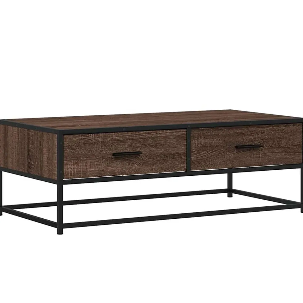 Salontafel 100x50x35 cm bewerkt hout en metaal>vidaXL Sale