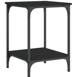 Tafels*vidaXL Salontafel 40x40x55 cm bewerkt hout Zwart