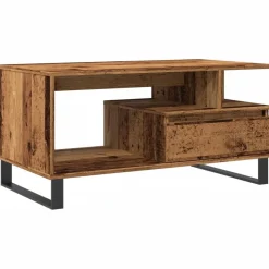 Tafels*vidaXL Salontafel 90x49x45 cm bewerkt hout kleurig Oud hout