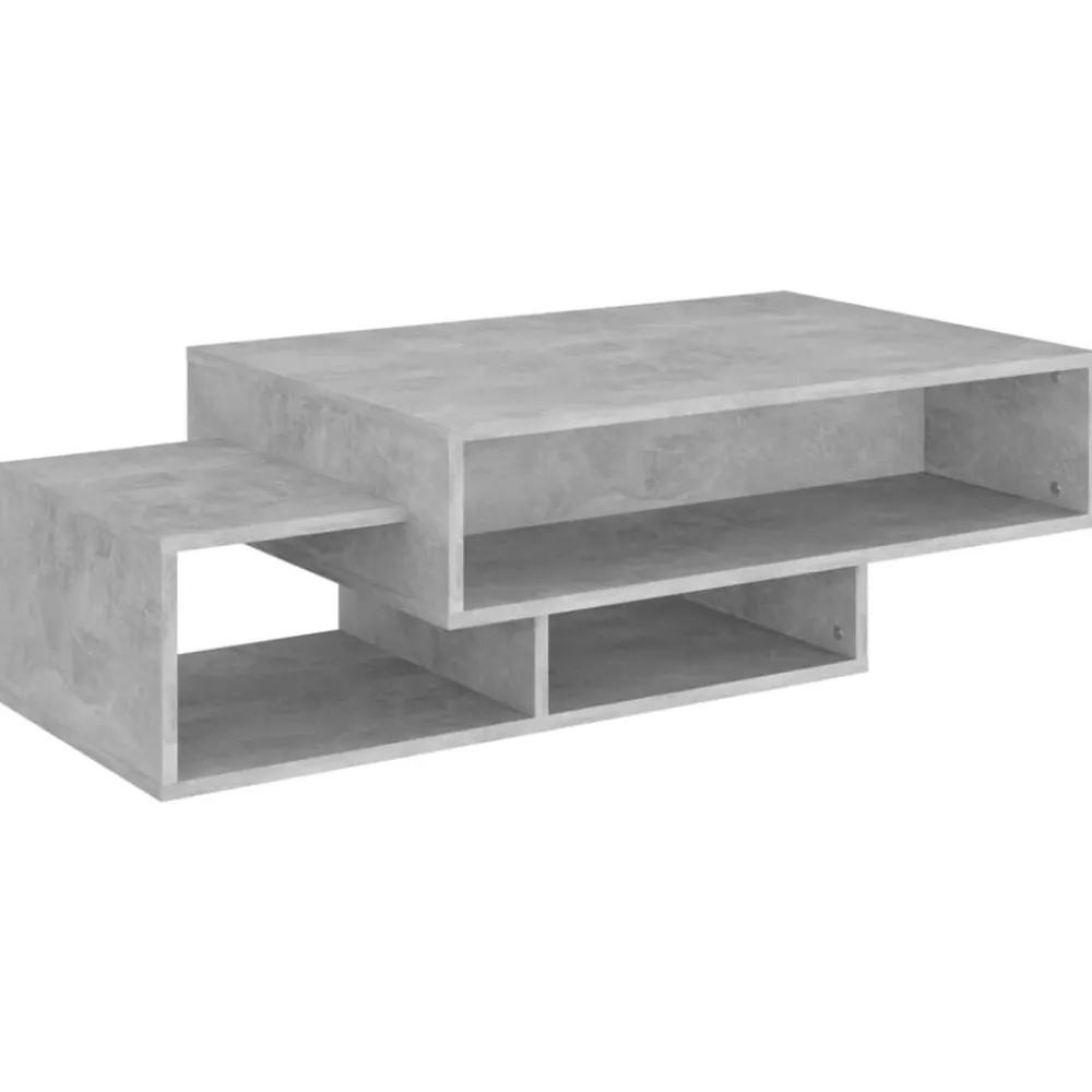 Tafels*vidaXL Salontafel 105x55x32 cm bewerkt hout Betongrijs
